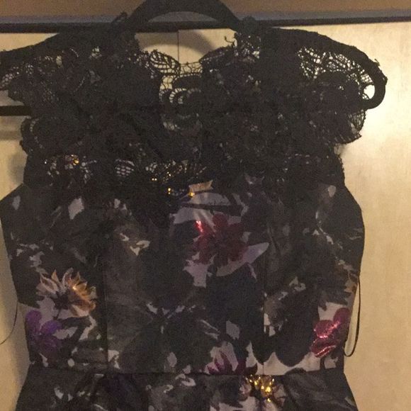 Trina Turk Priceless Crochet Lace Yoke Dre… - Picture 2 of 8